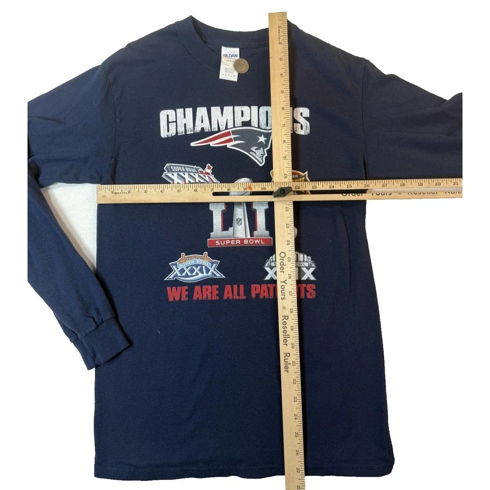New England Patriots Shirt Mens S Navy Champions Super Bowl LI Dynasty Tom Brady